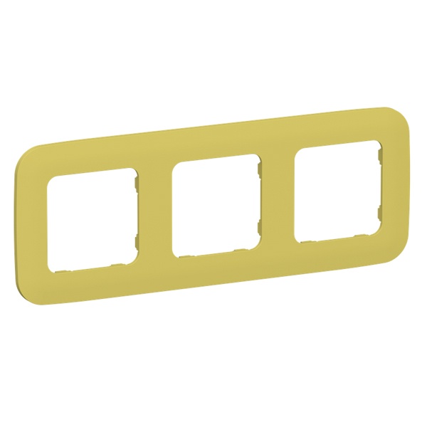Рамка 3-местная ИЭК FLITE Artistic РУ-3-А-ФлЖК желтый карри