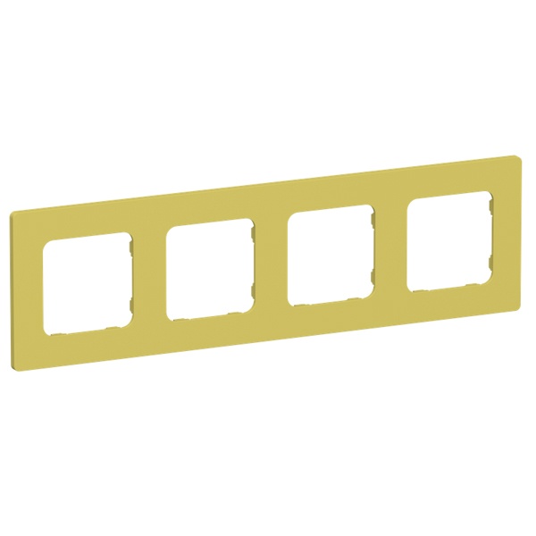 Рамка 4-местная ИЭК FLITE Classic РУ-4-К-ФлЖК желтый карри
