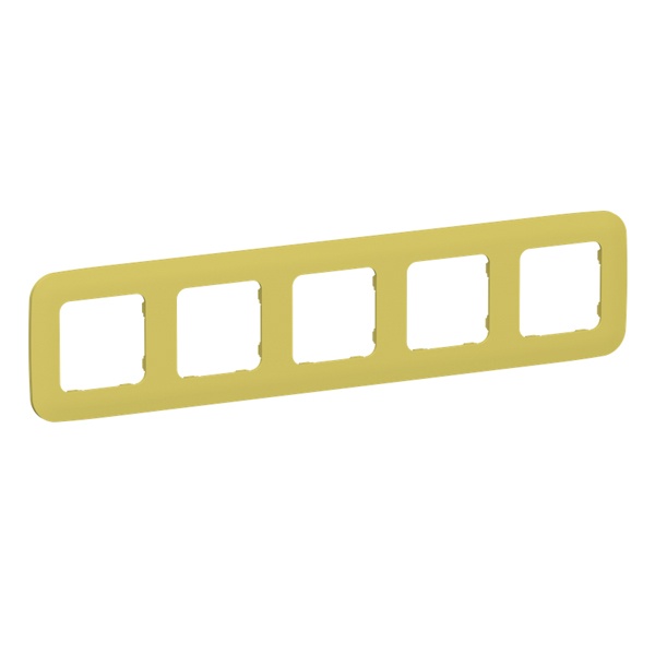Рамка 5-местная ИЭК FLITE Artistic РУ-5-А-ФлЖК желтый карри