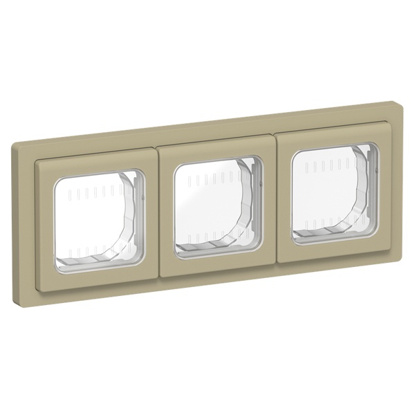 Рамка 3-местная ИЭК FLITE IP55 Рпро-3-55-ФлХ хаки