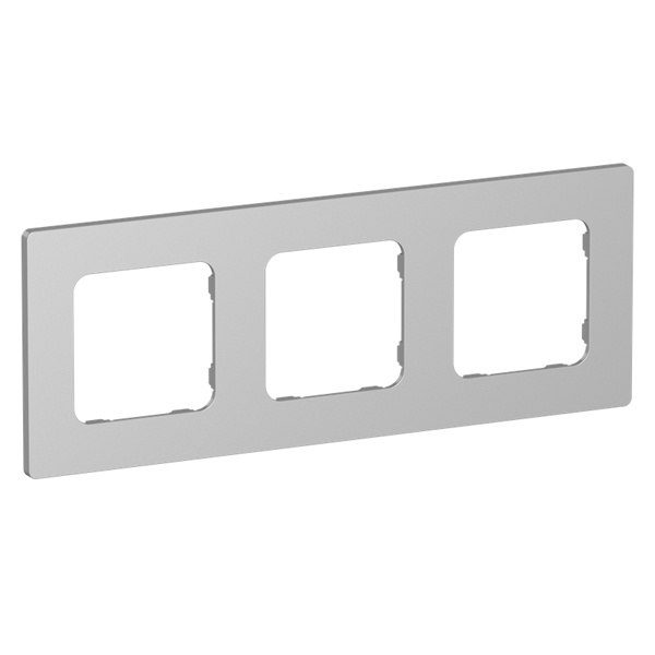 Рамка 3-местная ИЭК FLITE Classic РУ-3-К-ФлА алюминий