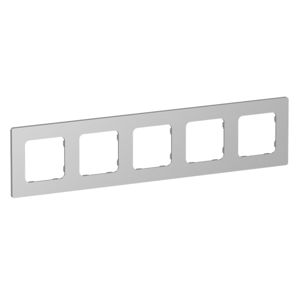 Рамка 5-местная ИЭК FLITE Classic РУ-5-К-ФлА алюминий