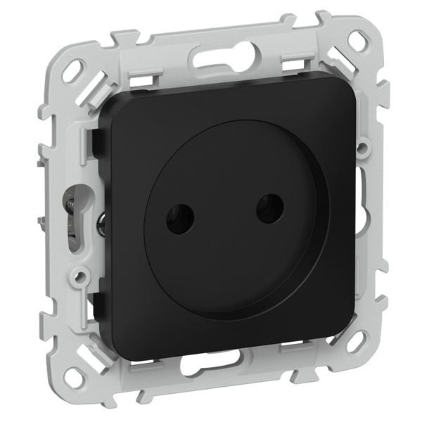 Розетка без заземления ИЭК FLITE РС01-0-ФлЧ 10А черный