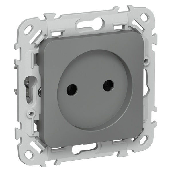 Розетка без заземления ИЭК FLITE РС01-0-ФлМА 10А мокрый асфальт