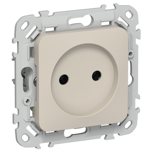 Розетка без заземления ИЭК FLITE РС01-0-ФлЛ 10А льняной