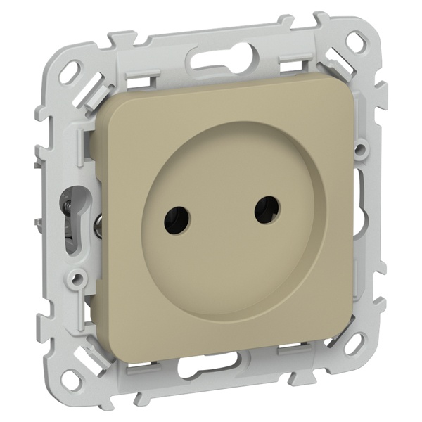 Розетка без заземления ИЭК FLITE РСш01-0-ФлХ 10А шторки хаки