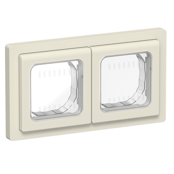 Рамка 2-местная ИЭК FLITE IP55 Рпро-2-55-ФлСл сливочный