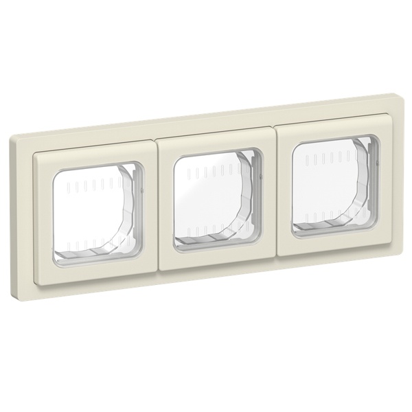 Рамка 3-местная ИЭК FLITE IP55 Рпро-3-55-ФлСл сливочный