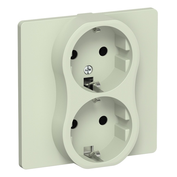 Розетка 2-я с заземлением в сборе ИЭК FLITE РС12-0-К-ФлП 16А панг