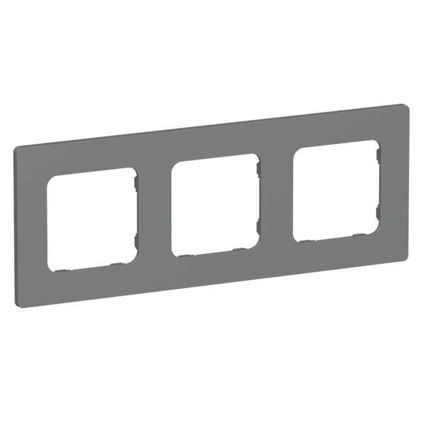 Рамка 3-местная ИЭК FLITE Classic РУ-3-К-ФлМА мокрый асфальт