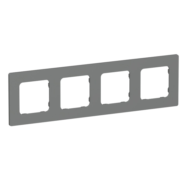 Рамка 4-местная ИЭК FLITE Classic РУ-4-К-ФлМА мокрый асфальт