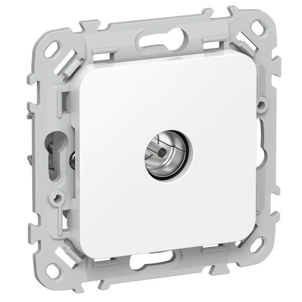 Розетка TV оконечная тип F ИЭК FLITE РТВф-1-1-1-ФлБ белый