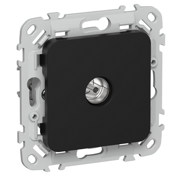 Розетка TV оконечная тип F ИЭК FLITE РТВф-1-1-1-ФлЧ черный