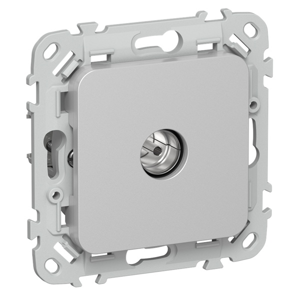 Розетка TV оконечная тип F ИЭК FLITE РТВф-1-1-1-ФлА алюминий