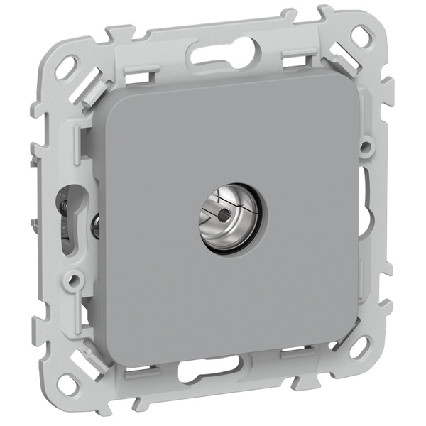 Розетка TV экранированная оконечная тип M ИЭК FLITE РТВм-1-1-1-ФлС серый