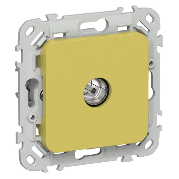 Розетка TV экранированная оконечная тип M ИЭК FLITE РТВм-1-1-1-ФлЖК желтый карри