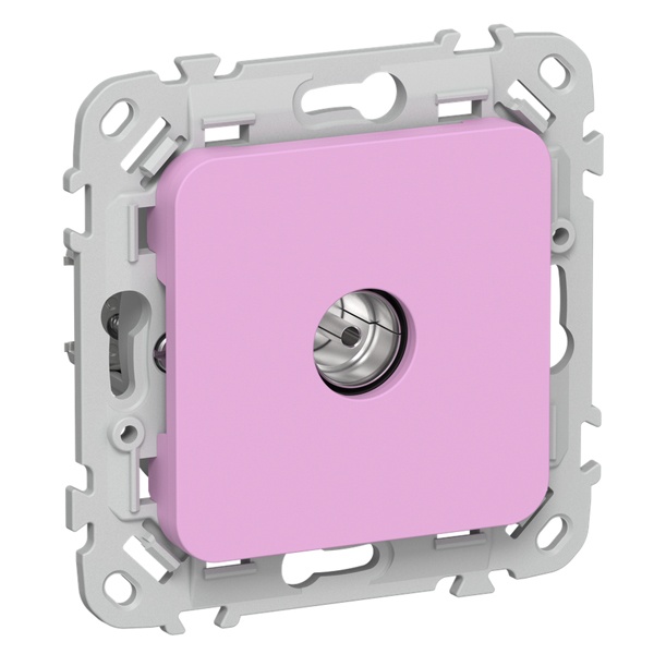 Розетка TV экранированная проходная тип M ИЭК FLITE РТВм-1-1-2-ФлПр пурпурный