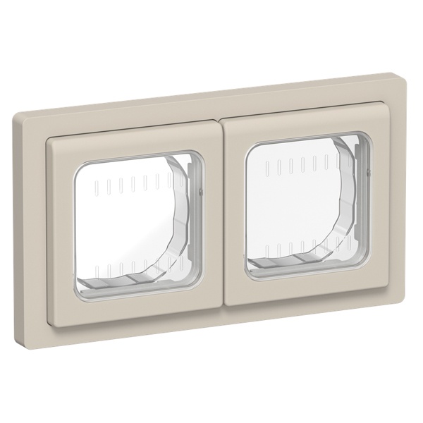 Рамка 2-местная ИЭК FLITE IP55 Рпро-2-55-ФлЛ льняной