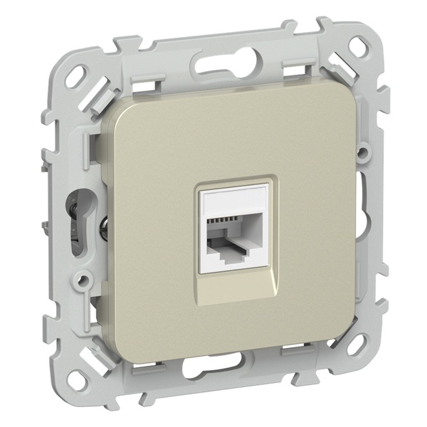 Розетка компьютерная ИЭК FLITE РК5е-1-0-ФлШ RJ45 кат.5E UTP шампань