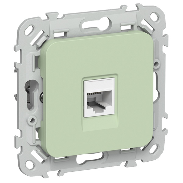 Розетка компьютерная ИЭК FLITE РК5е-1-0-ФлФ RJ45 кат.5E UTP фисташковый