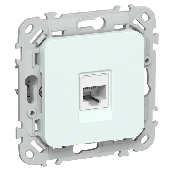 Розетка компьютерная ИЭК FLITE РК5е-1-0-ФлХЛ RJ45 кат.5E UTP холодный лёд