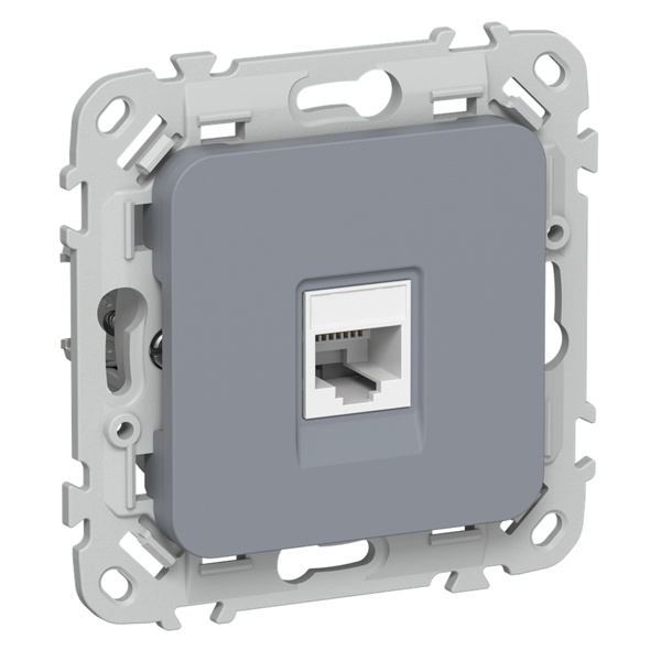 Розетка компьютерная ИЭК FLITE РК6-1-0-ФлМ RJ45 кат.6 UTP маренго