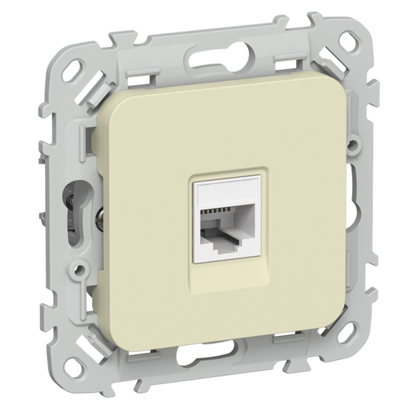 Розетка компьютерная ИЭК FLITE РК6-1-0-ФлН RJ45 кат.6 UTP навахо