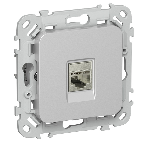 Розетка компьютерная ИЭК FLITE РК5е-1-1-ФлА RJ45 кат.5E STP алюминий