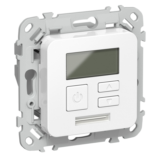 Термостат электронный с дисплеем ИЭК FLITE Т-ФлБ 16А с датчиком 3м в комплекте белый