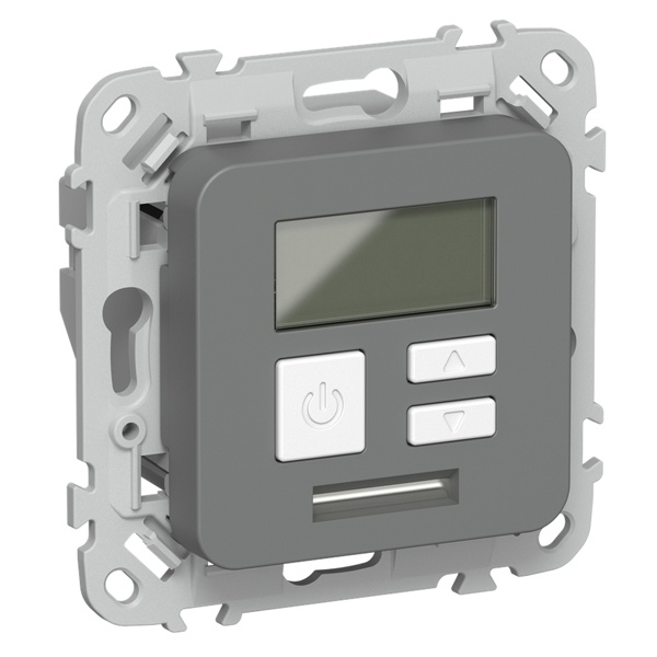 Термостат электронный с дисплеем ИЭК FLITE Т-ФлМА 16А с датчиком 3м в комплекте мокрый асфальт