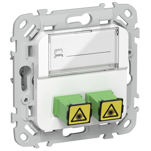 Розетка 2-ая оптоволоконная ИЭК FLITE РОВ-2-ФлБ белый