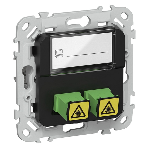 Розетка 2-ая оптоволоконная ИЭК FLITE РОВ-2-ФлЧ черный