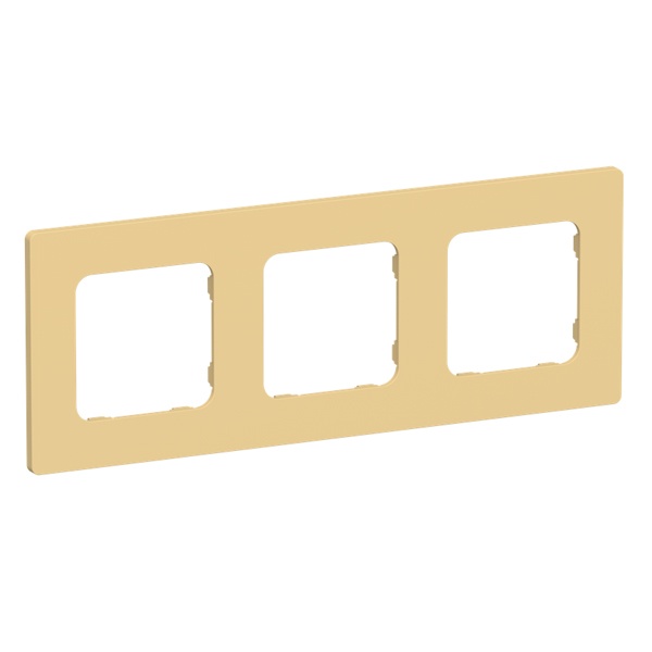 Рамка 3-местная ИЭК FLITE Classic РУ-3-К-ФлЗ золотарник