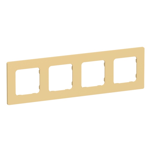 Рамка 4-местная ИЭК FLITE Classic РУ-4-К-ФлЗ золотарник