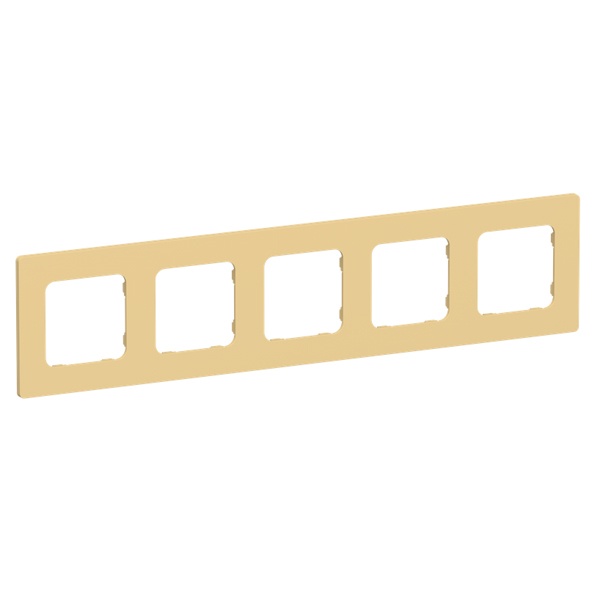 Рамка 5-местная ИЭК FLITE Classic РУ-5-К-ФлЗ золотарник