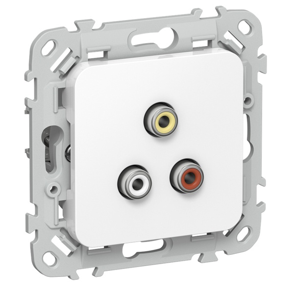 Розетка 3-ая RCA ИЭК FLITE РАрса-ФлБ белый