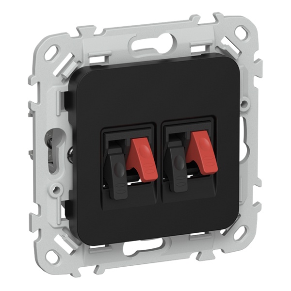 Розетка 2-ая аудио ИЭК FLITE РА-2-ФлЧ черный