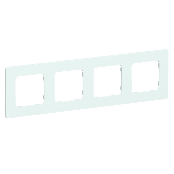 Рамка 4-местная ИЭК FLITE Classic РУ-4-К-ФлХЛ холодный лед