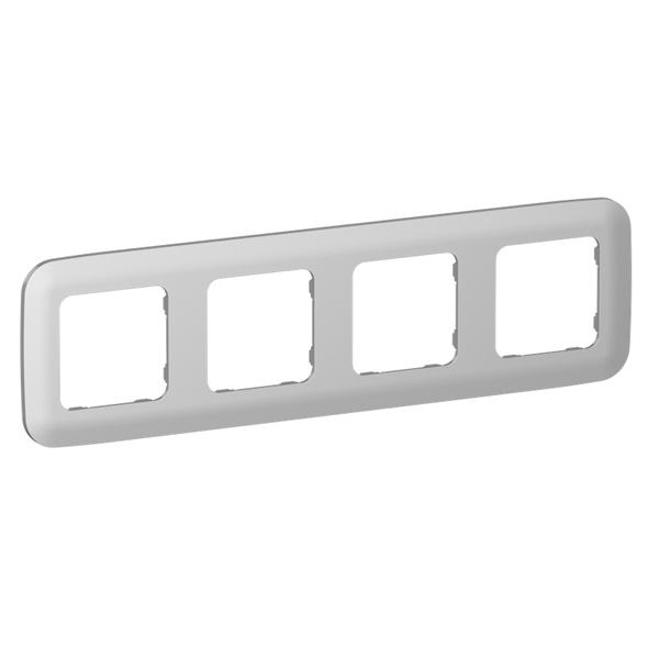 Рамка 4-местная ИЭК FLITE Artistic РУ-4-А-ФлА алюминий
