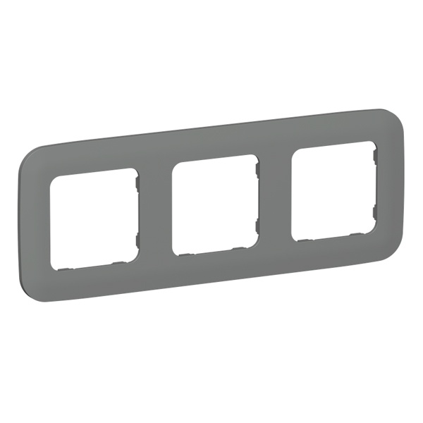 Рамка 3-местная ИЭК FLITE Artistic РУ-3-А-ФлМА мокрый асфальт