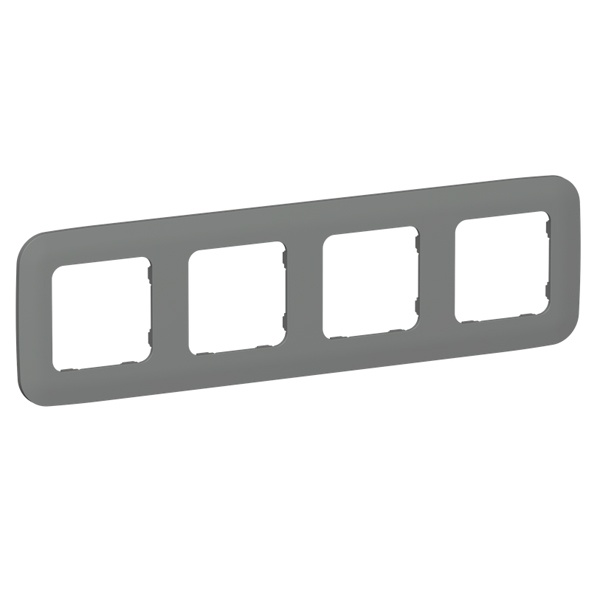 Рамка 4-местная ИЭК FLITE Artistic РУ-4-А-ФлМА мокрый асфальт