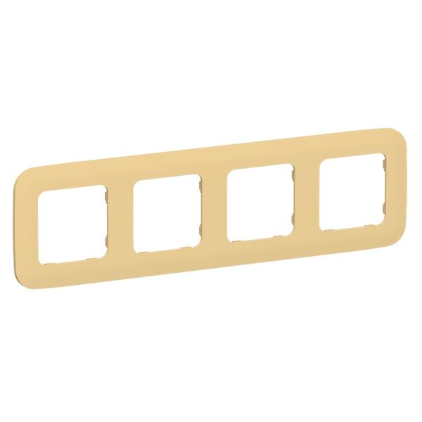 Рамка 4-местная ИЭК FLITE Artistic РУ-4-А-ФлЗ золотарник