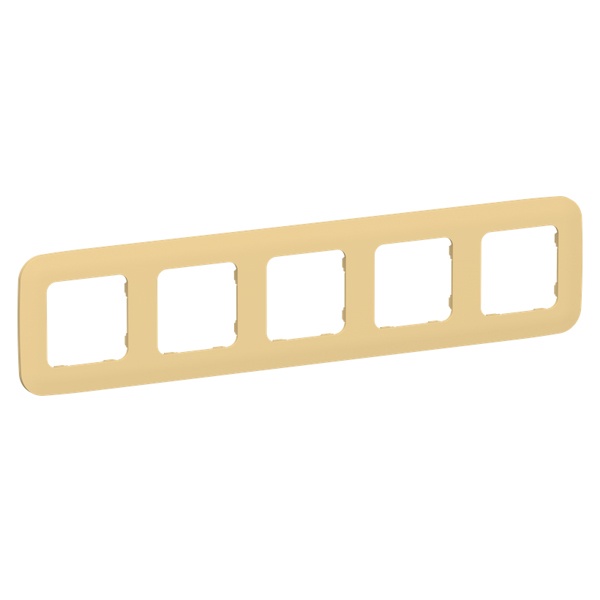 Рамка 5-местная ИЭК FLITE Artistic РУ-5-А-ФлЗ золотарник