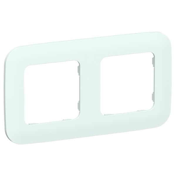 Рамка 2-местная ИЭК FLITE Artistic РУ-2-А-ФлХЛ холодный лед