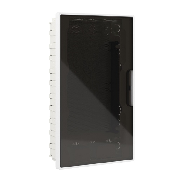 Щиток встраиваемый слаботочный DKC FRAME 36 модулей с тонированной дверцей плата, розетки IP40 белый