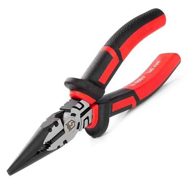 Длинногубцы КВТ диэлектрические 160 мм Ergoline прямые для работ под напряжением до 1000 В