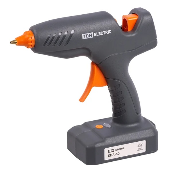Пистолет клеевой TDM Алмаз КПА-60 60W 12V 11,3mm, аккумуляторный 2,2 Ампер-час Li-Ion