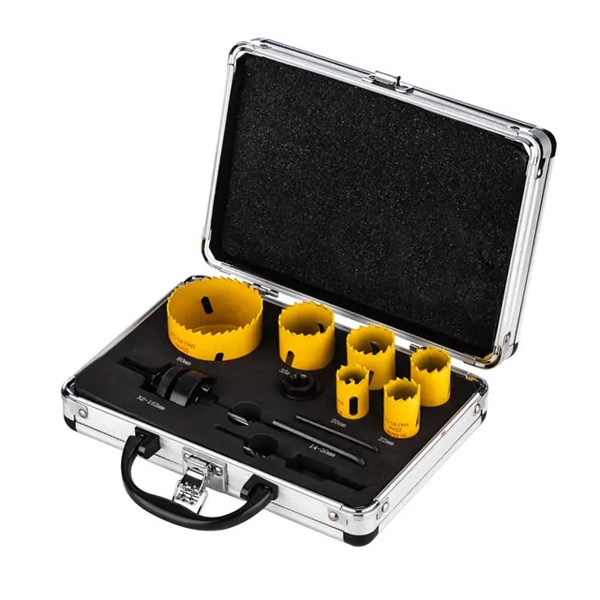 Набор коронок Kranz Bimetal (20, 22, 25, 30, 35, 60) 11 предметов в металлическом кейсе