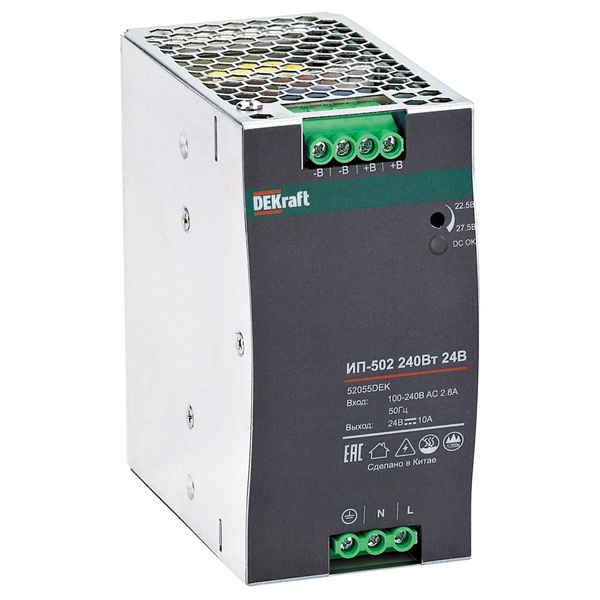 Импульсный источник питания DEKraft ИП-502 240Вт 48В 5А вход 85-264В AC
