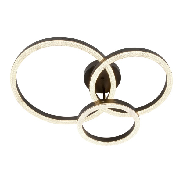 Светильник потолочный светодиодный ЭРА Модерн Bloom CLL-1 110W 3000-6500K RC черный с ДУ